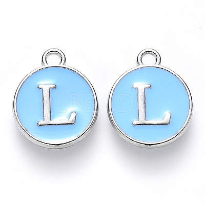 Platinum Plated Alloy Enamel Charms LS-ENAM-S118-04L-P-1
