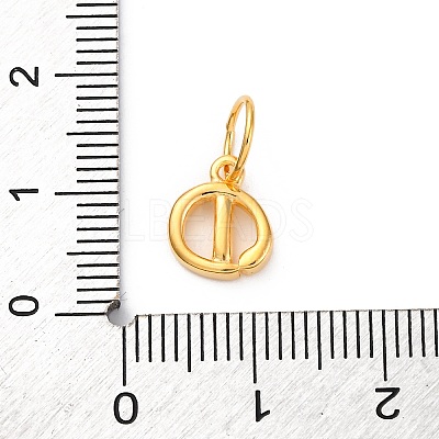 925 Sterling Silver Letter Charms with Jump Rings STER-R008-01G-D-1