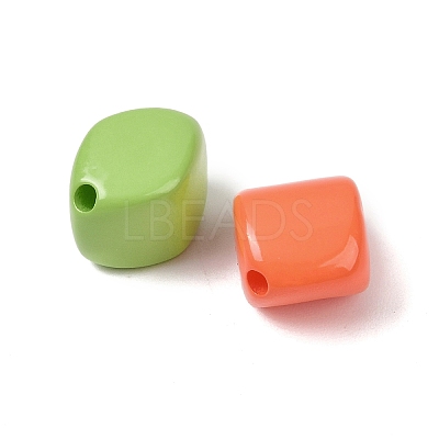 Opaque Acrylic Beads OACR-H058-15-1