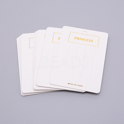 Paper Jewelry Display Cards CDIS-WH0016-02-1