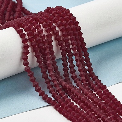 Imitate Austrian Crystal Frosted Glass Beads Strands EGLA-A039-T3mm-MD27-1