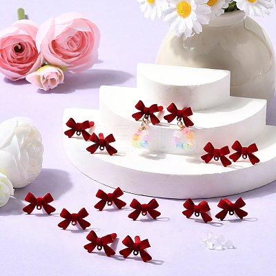 32Pcs Alloy Stud Earring Findings FIND-BBC0005-28A-1