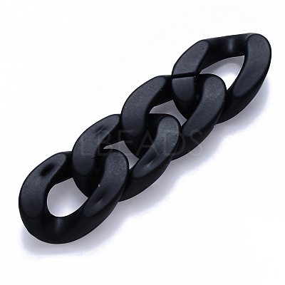 Opaque Spray Painted Acrylic Linking Rings OACR-S036-001B-I07-1