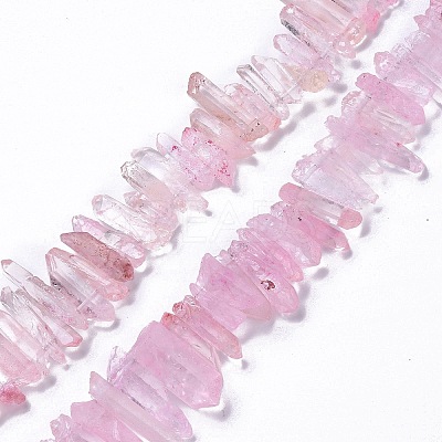 Natural Crackle Quartz Crystal Dyed Beads Strands G-I345-05B-1