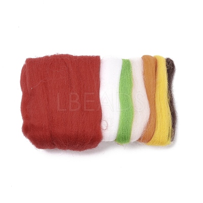 Christmas Theme Santa Claus Brooch Needle Felting Kit DIY-K055-09-1