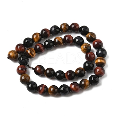 Natural Tiger Eye Beads Strands X-G-F173-14-10mm-1