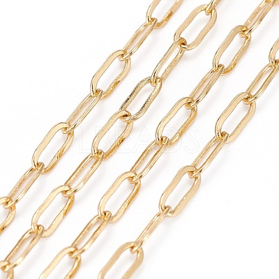 3.28 Feet Soldered Brass Paperclip Chains X-CHC-G005-06G-1