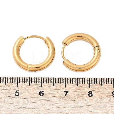 Ion Plating(IP) 304 Stainless Steel Huggie Hoop Earrings EJEW-O087-06B-1