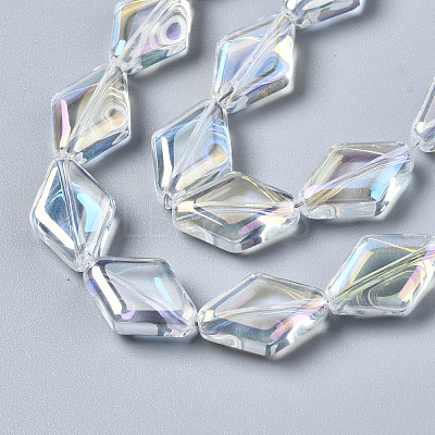 Electroplate Glass Beads Strands EGLA-N008-009-A01-1