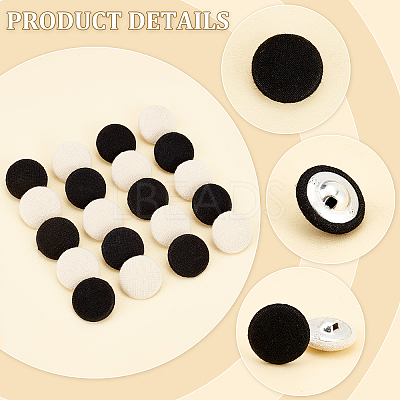 40Pcs 2 Colors Aluminum Buttons DIY-PH0008-67-1