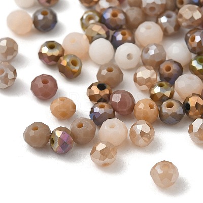Electroplate Glass Beads GLAA-D020-01B-1