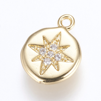 Brass Charms X-ZIRC-G116-08G-1