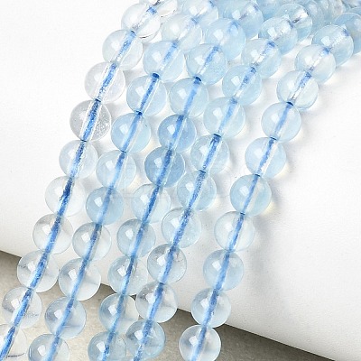 Natural Aquamarine Beads Strands G-G344-A07-4mm-1