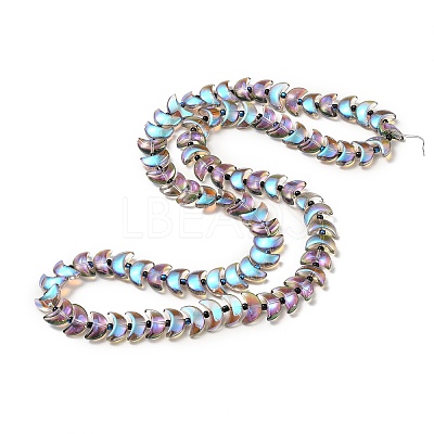 Transparent Electroplate Glass Beads Strands EGLA-E030-01O-01-1