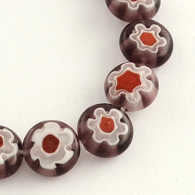 Handmade Millefiori Glass Bead Strands LK-R006-15F-1