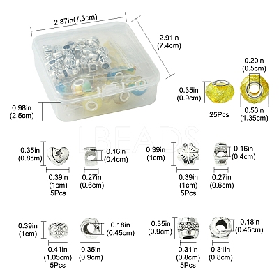 DIY Tibetan Style Alloy & Resin European Beads Making Finding Kits DIY-FS0006-78B-1