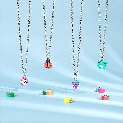 Handmade Polymer Clay Pendants CLAY-NB0001-12P-1