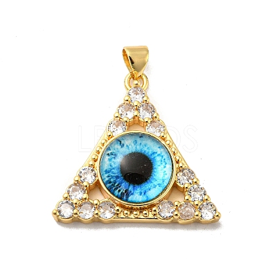 Golden Brass Pendants KK-L209-007G-02-1