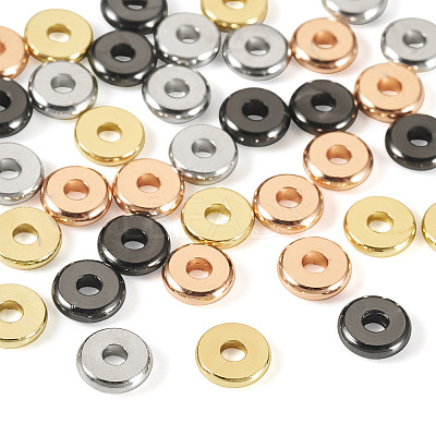 40Pcs 4 Colors Brass Spacer Beads KK-TADJ0001-09C-1