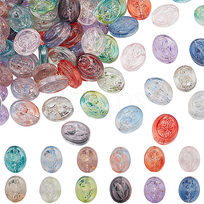 96Pcs 12 Colors Handmade Lampwork Beads LAMP-PH0001-34-1