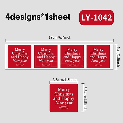 Christmas Theme Paper Self-Adhesive Stickers DIY-M070-08I-1