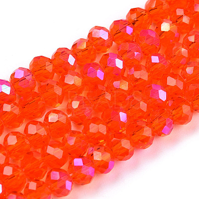 Electroplate Glass Beads Strands EGLA-A034-T6mm-L29-1
