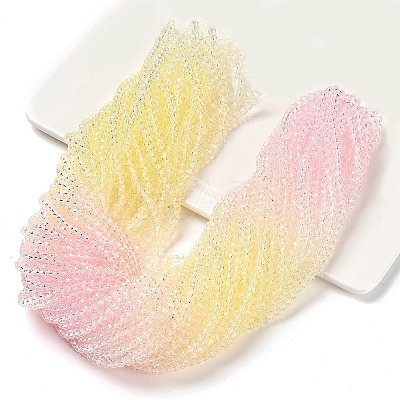 Transparent Painted Glass Beads Strands LS-DGLA-A034-T3mm-A25-1