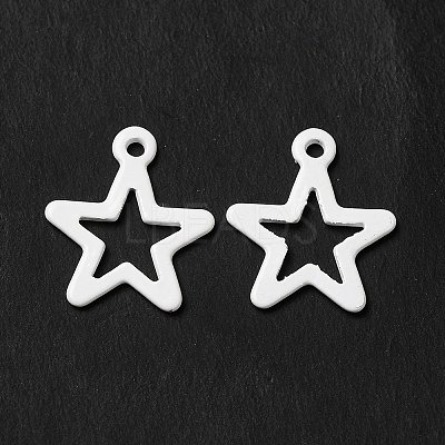 Spray Painted 201 Stainless Steel Charms LS-STAS-I672-14B-1