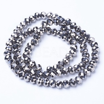Electroplate Transparent Glass Beads Strands EGLA-A034-T6mm-UA03-1