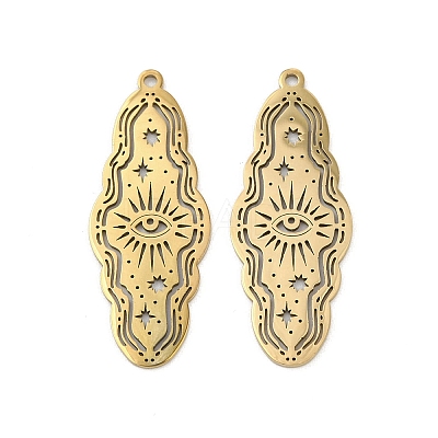 201 Stainless Steel Pendants STAS-U052-02D-G-1