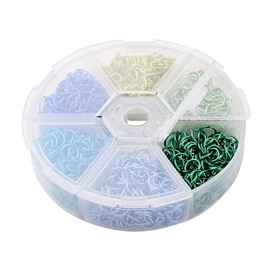 6 Colors Aluminum Wire Open Jump Rings ALUM-X0001-01A-1