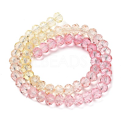 Transparent Painted Glass Beads Strands LS-DGLA-A034-T6mm-A09-1