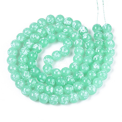 Baking Paint Glass Beads Strands DGLA-N015-10mm-07-1