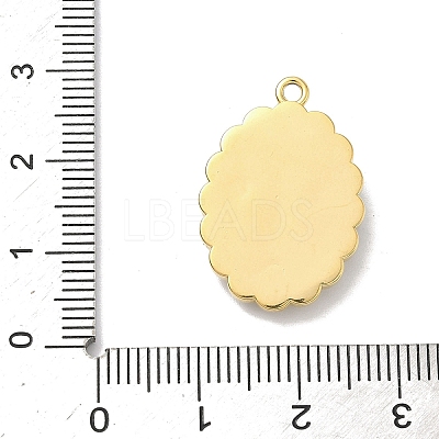 304 Stainless Steel Enamel with Crystal Rhinestone Pendants STAS-G371-03G-01-1