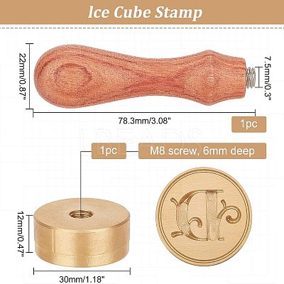 1Pc Brass Stamp Head DIY-OC0008-66D-1