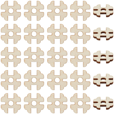1 Set 1-Hole Wood Buttons BUTT-CY0001-16B-1