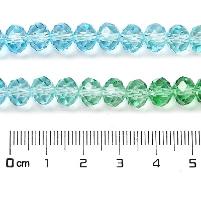 Transparent Painted Glass Beads Strands X1-DGLA-A034-T8mm-A17-1