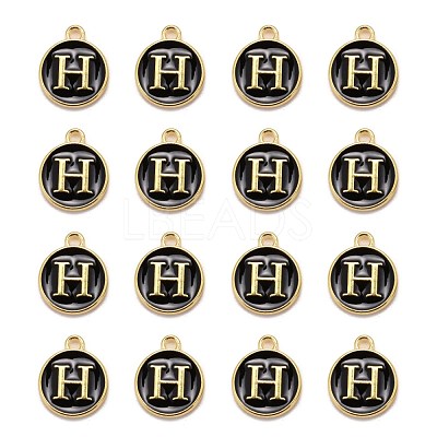 Golden Plated Alloy Charms X-ENAM-S118-02H-1