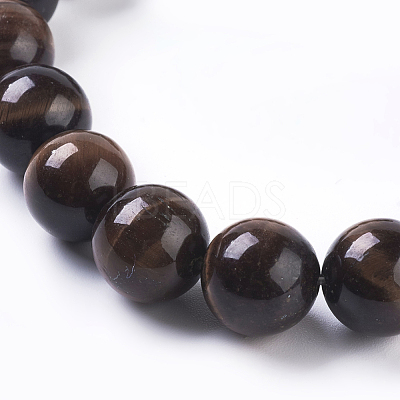 Natural Red Tiger Eye Beads Strands G-C076-10mm-1D-1