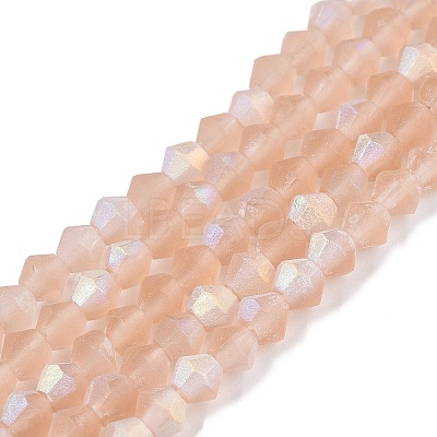 Imitate Austrian Crystal Bicone Frosted Glass Beads Strands EGLA-A039-T3mm-MB12-1