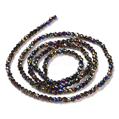 Electroplate Glass Beads Strands GLAA-H021-01A-AB02-1