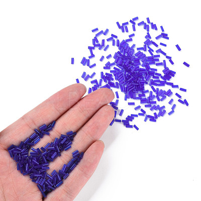Transparent Glass Bugle Beads SEED-N005-001-C15-1