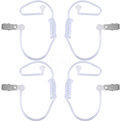 5Pcs PVC Plastic Replacement Acoustic Coil Tube with Earbuds KY-BBC0001-04-1