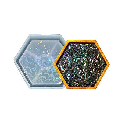 Silicone Laser Effect Cup Mat Molds X-DIY-C061-03A-1