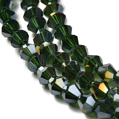 Transparent Electroplate Glass Beads Strands EGLA-A039-T3mm-B25-1
