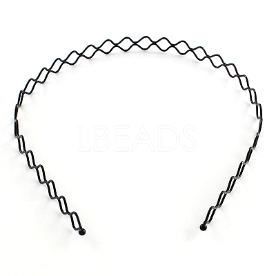 Hair Accessories Iron Wavy Hair Band Findings OHAR-Q043-06-1