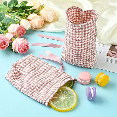 Cloth Tartan Gift Candy Drawstring Bags ST-CJ0003-01A-1