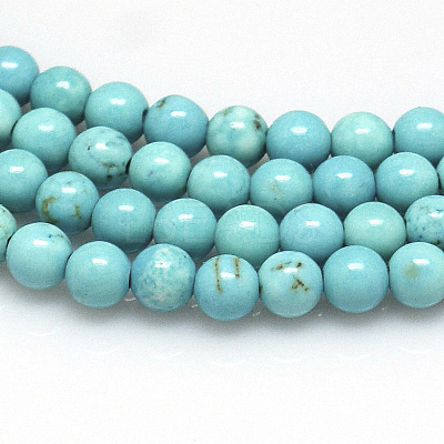 Natural Magnesite Beads Strands TURQ-G103-6mm-01-1