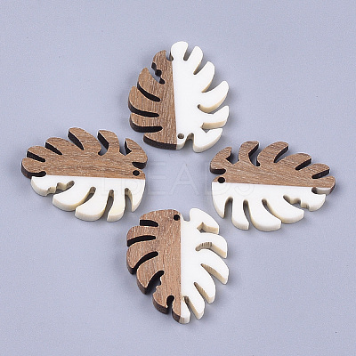 Resin & Walnut Wood Pendants X-RESI-S358-57A-1