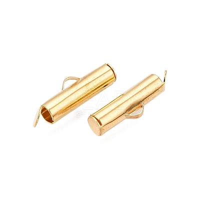 Iron Slide On End Clasp Tubes IFIN-R212-1.6cm-G-1
